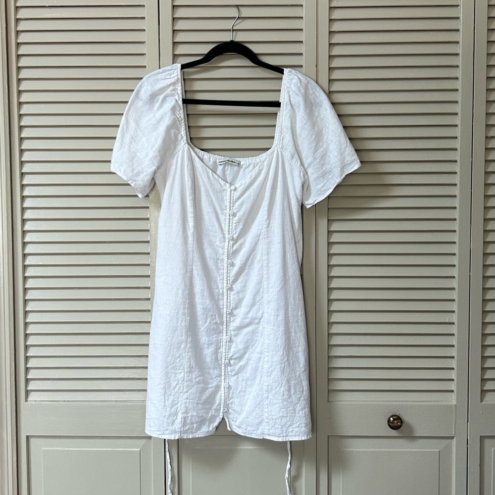 Abercrombie & Fitch White Linen Sundress